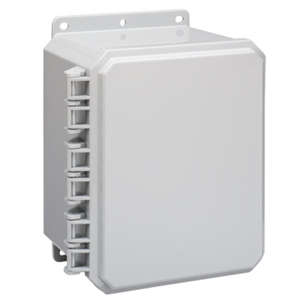 Polycarbonate Enclosure 10" x 8" x 6" | Hinged Opaque Cover INT Locking Latch | SP10086