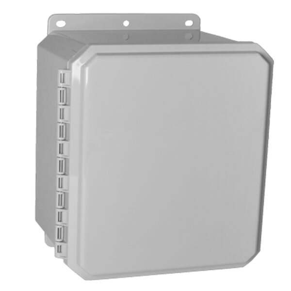Polycarbonate Enclosure 10" x 8" x 6" | Low Profile Hinged Opaque Cover INT Locking Latch | SP10086LP