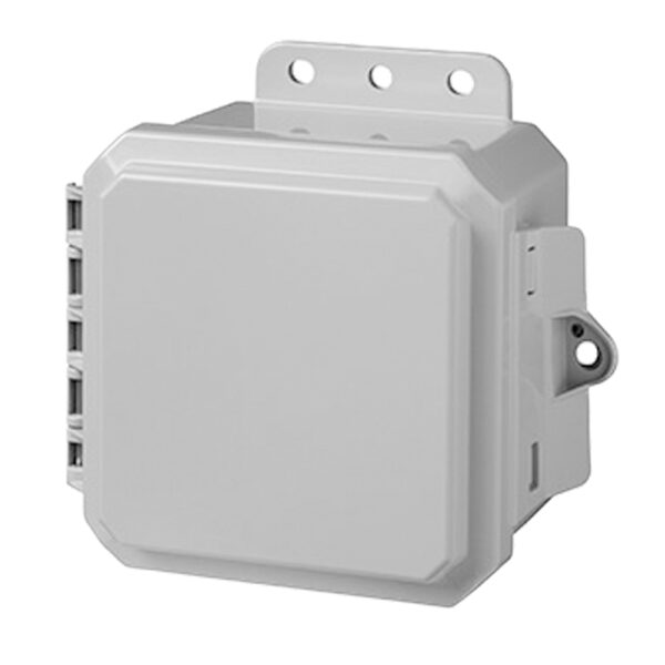 Polycarbonate Enclosure 4" x 4" x 3" | Hinged Opaque Cover Integrated Locking Latch  | SP4043