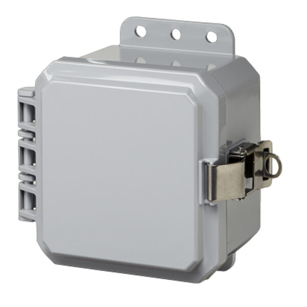 Polycarbonate Enclosure 4" x 4" x 3" | Hinged Opaque Cover SST Locking Latch  | SP4043LL