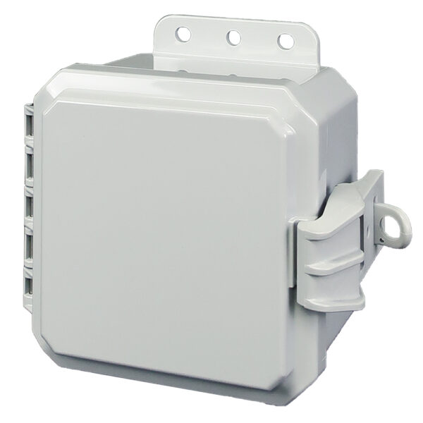 Polycarbonate Enclosure 4" x 4" x 3" | Low Profile Opaque Cover Non-Metallic Latch  | SP4043LPNL