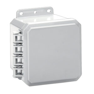 Polycarbonate Enclosure 5" x 5" x 3" | Hinged Opaque Cover Integrated Locking Latch | SP5053