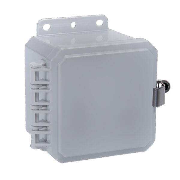 Polycarbonate Enclosure 5" x 5" x 3" | Hinged Opaque Cover SST Locking Latch  | SP5053LL