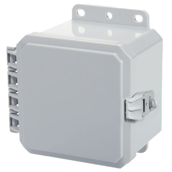 Polycarbonate Enclosure 5" x 5" x 3" | Hinged Opaque Cover Non-Metallic Locking Latch  | SP5053NL