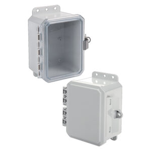 Polycarbonate Enclosure 6" x 4" x 4" | Low Profile Hinged Opaque Non-Metallic Lock Latch  | SP6044LPNL