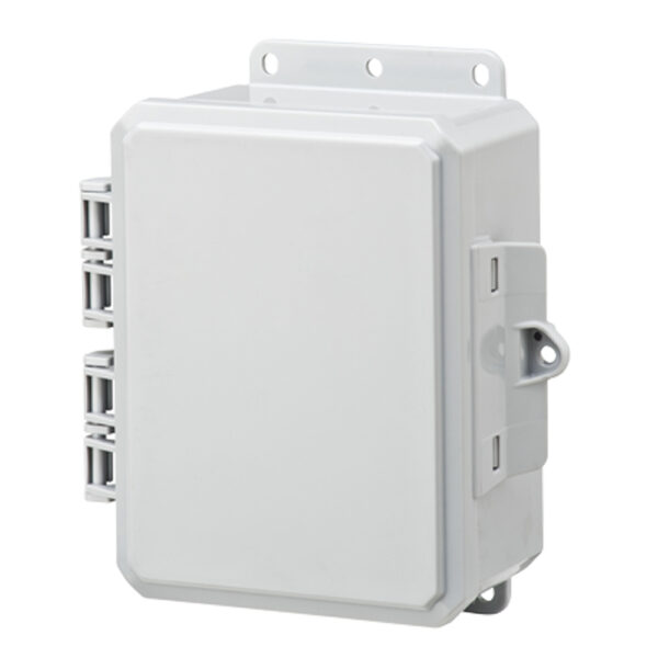 Polycarbonate Enclosure 8" x 6" x 3" | Hinged Opaque Cover Integrated Locking Latch | SP8063