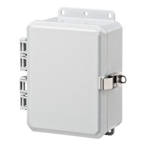 Polycarbonate Enclosure 8" x 6" x 3" | Hinged Opaque Cover SST Locking Latch | SP8063LL
