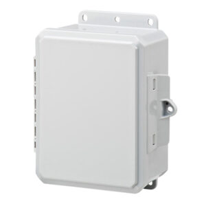Polycarbonate Enclosure 8" x 6" x 3" | Low Profile Hinged Opaque Cover INT Locking Latch | SP8063LP