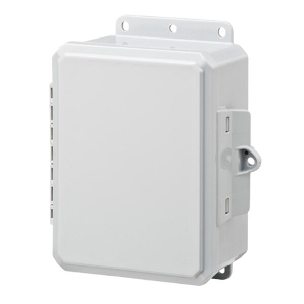 Polycarbonate Enclosure 8" x 6" x 3" | Low Profile Hinged Opaque Cover INT Locking Latch | SP8063LP