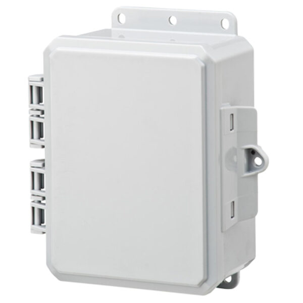 Polycarbonate Enclosure 9" x 8" x 2" | Hinged Opaque Cover Integrated Locking Latch | SP9082