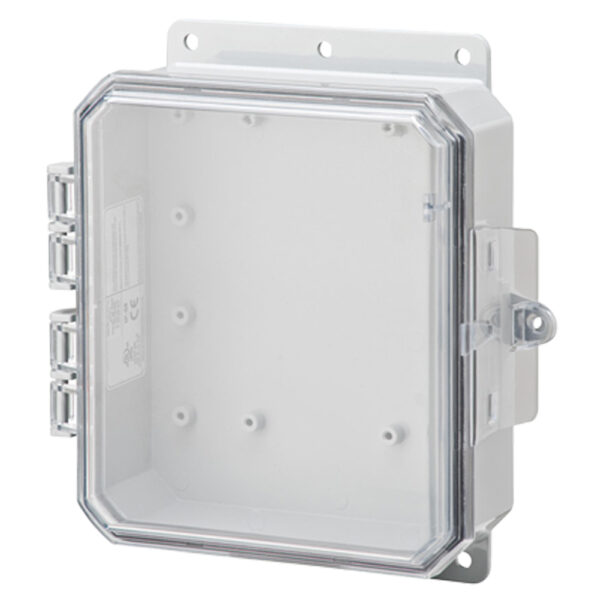 Polycarbonate Enclosure 9" x 8" x 2" | Hinged Clear Cover Integrated Locking Latch | SP9082C