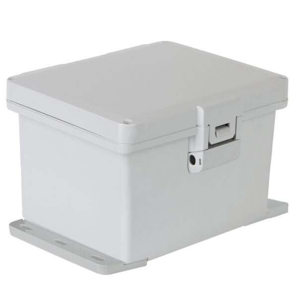 UL Polycarbonate 8x6x4 Polycon Enclosure | Hinged Non-Metal Latch & Flange