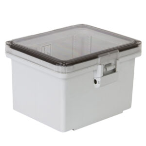 UL Polycarbonate 8x6x4 Polycon Enclosure | Hinged Non-Metal Latch