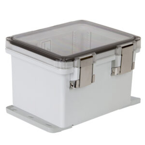 UL UL Polycarbonate 12x10x6 Polycon Enclosure | Hinged Metal Latch & Flange