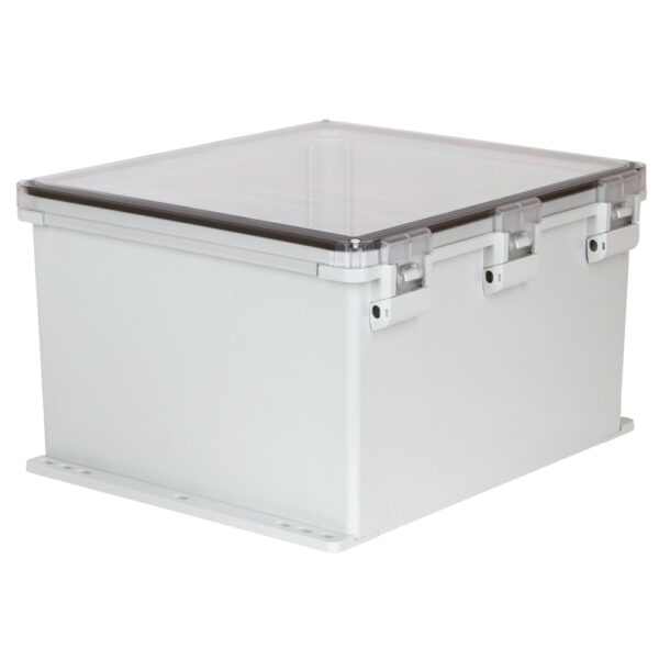 UL UL Polycarbonate 18x16x10 Polycon Enclosure | Hinged Non-Metal Latch & Flange