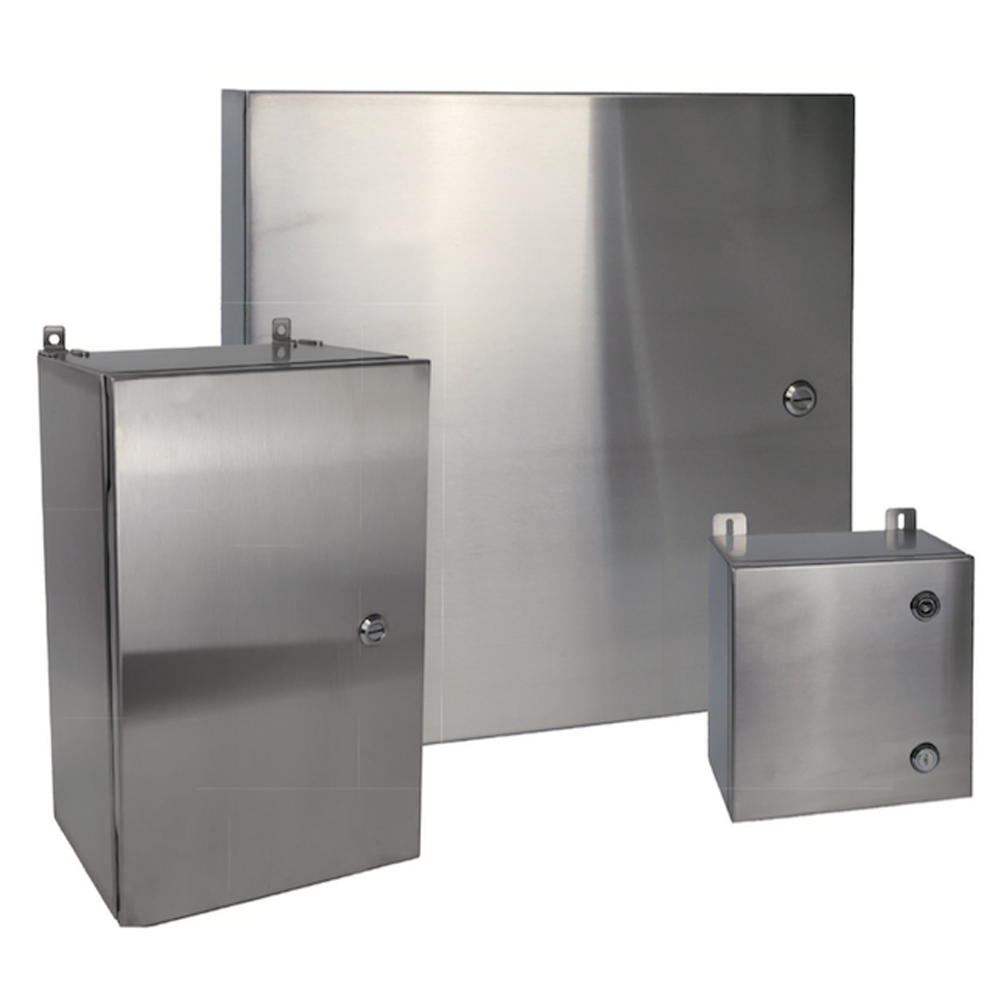 Stainless Steel Enclosure 10" x 8" x 4" | Strongbox Series S+ | SW100804-4PQ-BT