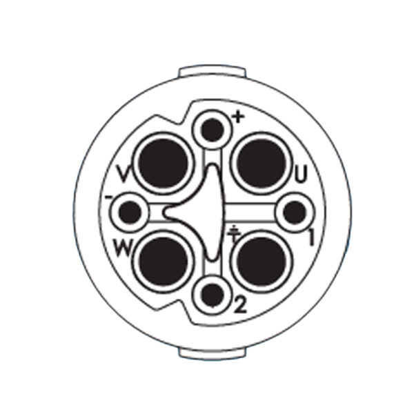 8-Pole 4+3+PE Socket Insert with dip solder contacts length 17mm | S7.001.908.118