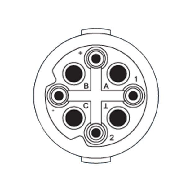 M16 Connector 8-Pole 4+3+PE Socket Insert with dip solder contacts length 17mm | S7.001.943.118