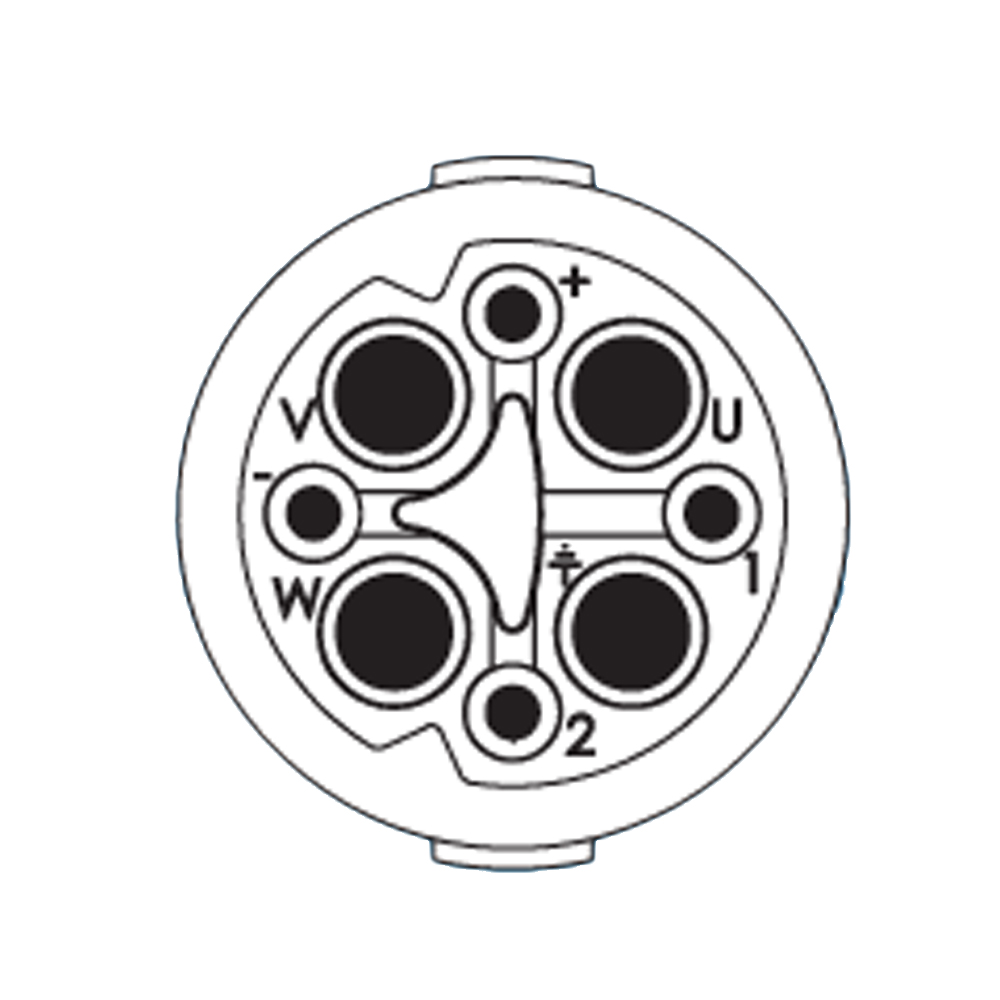 8-Pole 4+3+PE Socket Insert without contacts | S7.003.908.102