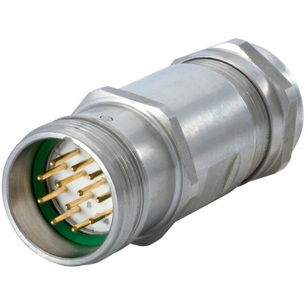 M23 Signal Stainless Steel Straight Connector Male Thread | S7.240.400.000
