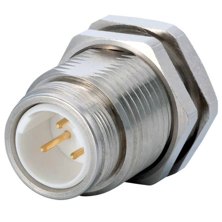 M16 Signal Connector Panel, Male Thread, Rear Mount, Single Hole ...