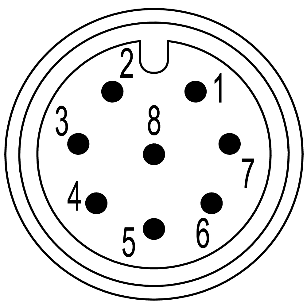 M16 / M12 Connector 8-Pole Pin (Male) Insert M12 for TWINTUS with solder contacts | SA712-7001908103