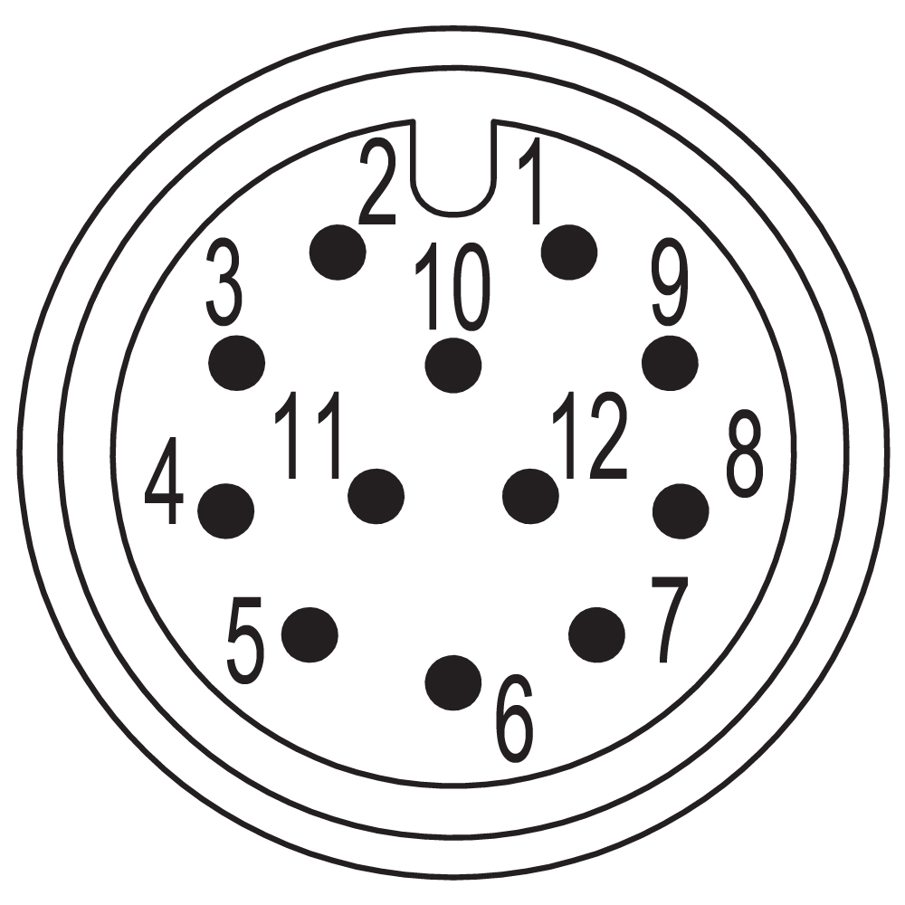 M16 / M12 Connector 12-Pole Pin (Male) Insert M12 for TWINTUS with solder contacts | SA712-7001912103