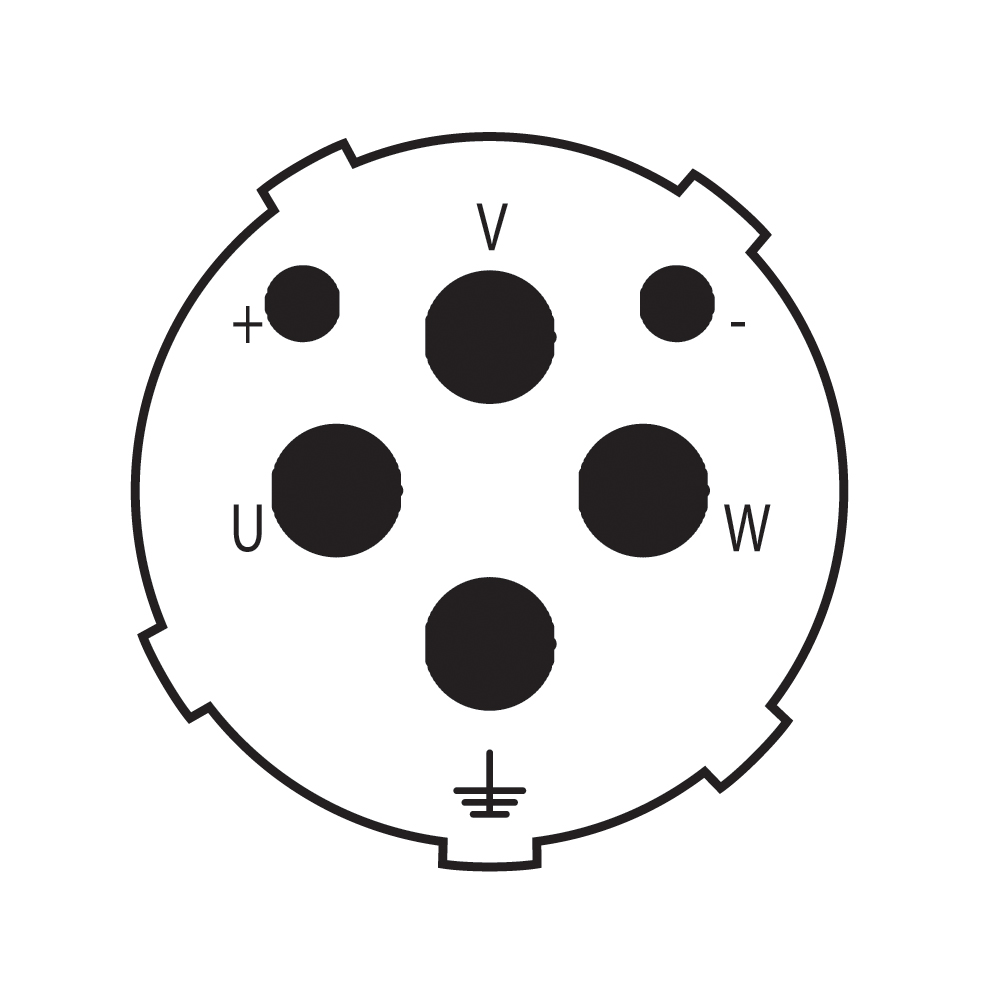 Contacts & Configurations M40 Power Inserts Circular Connectors Contact Config. | M40-2x3-SOCKET-PE