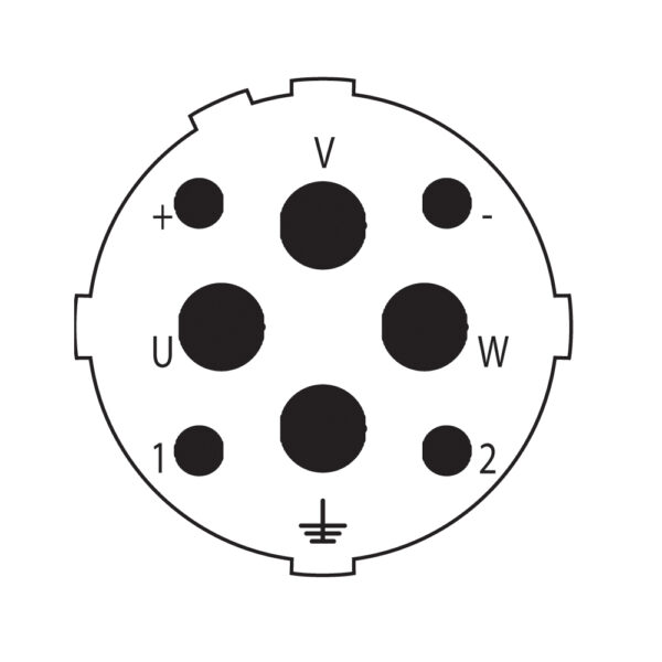 Contacts & Configurations M40 Power Inserts Circular Connectors Contact Config. | M40-4x3-SOCKET-PE