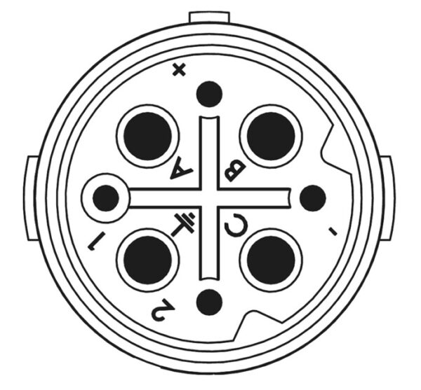 8-Pole 4+3+PE Pin Insert with dip solder contacts length 10mm | S7.001.943.127