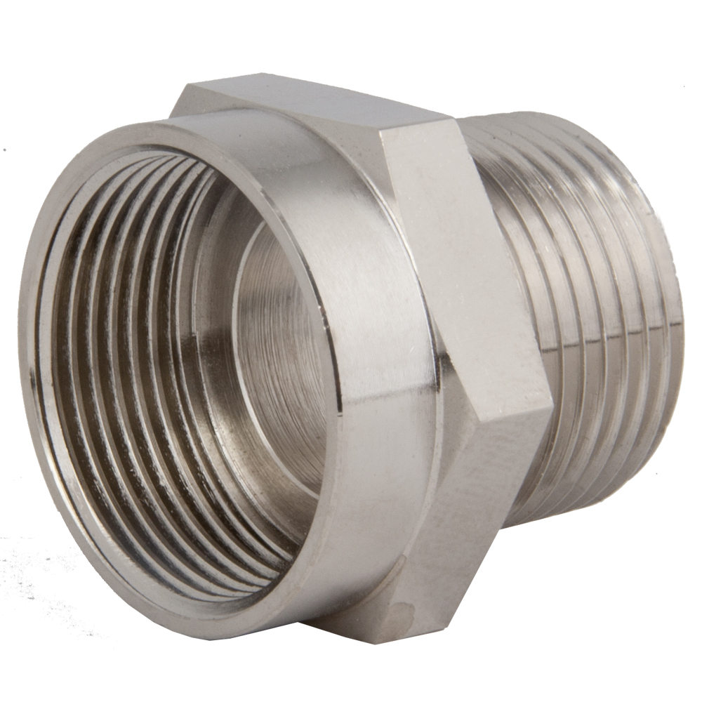 Nickel Plated Brass Thread Adapter 1/2" NPT to PG 11 Threads | AN-1211-BR