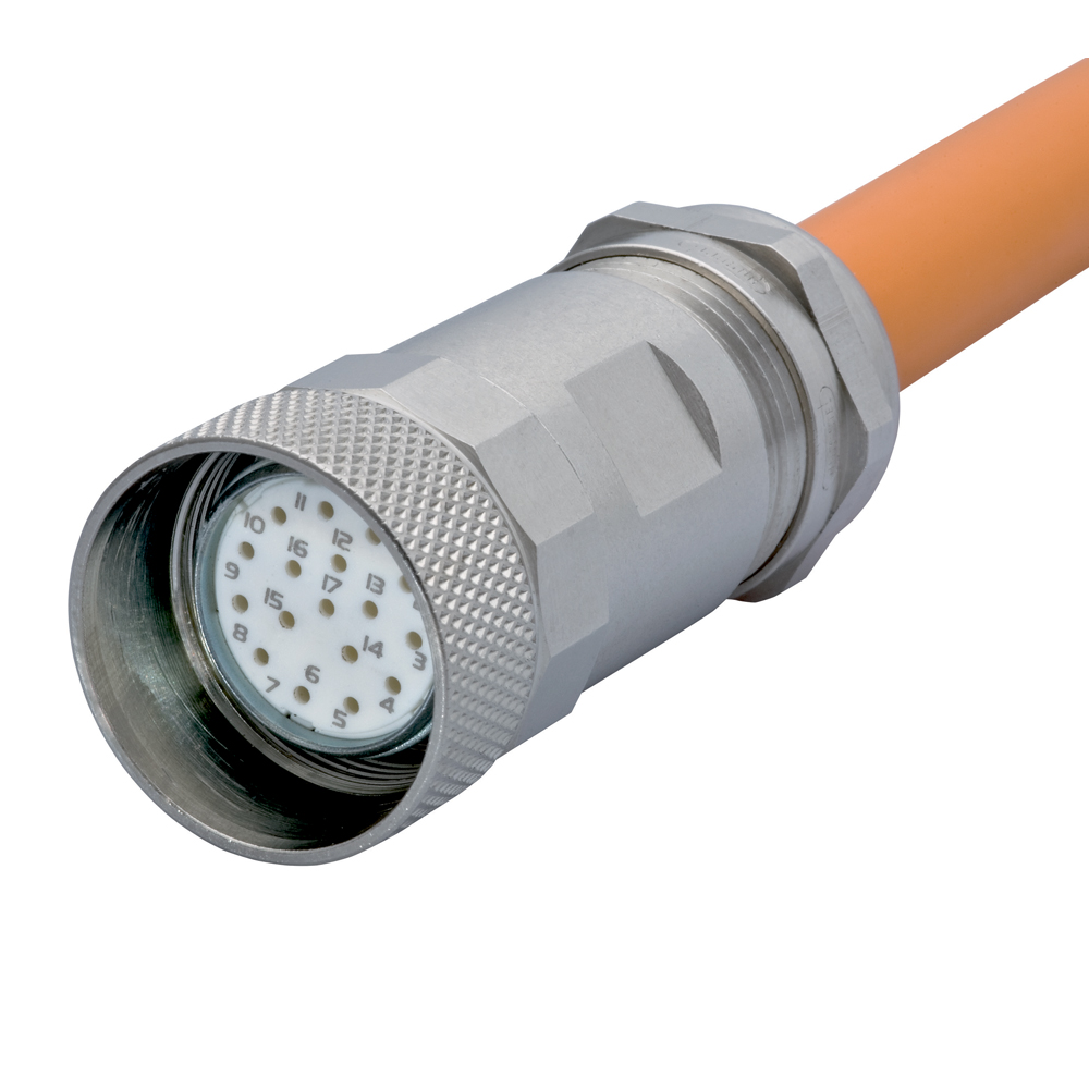 Straight Connector with 12 Point Hex Female Thread | CS-12-HEX-KNURLED