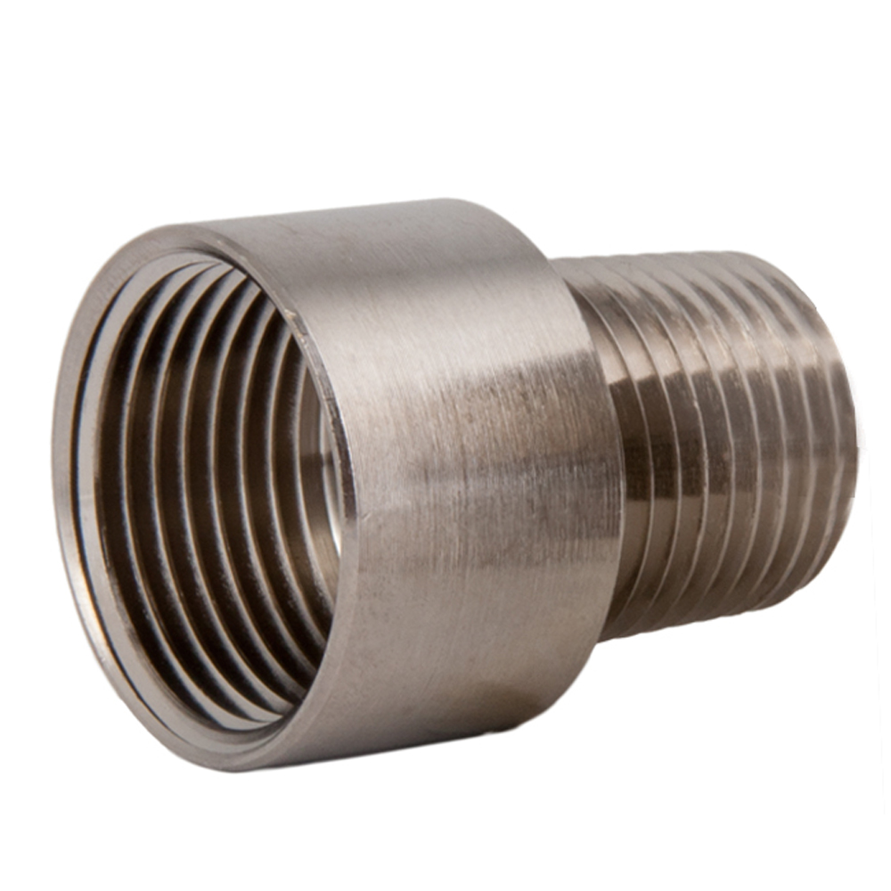 Nickel Plated Brass Thread Enlarger 1/2" NPT to 1" NPT Threads | EN-1210-BR