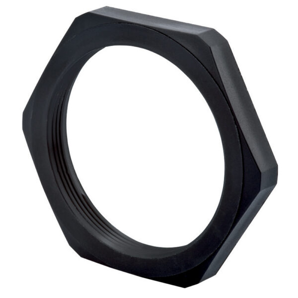 Black Nylon Locking Nut 1" NPT - Strain Relief Accessories | NN-29-BK