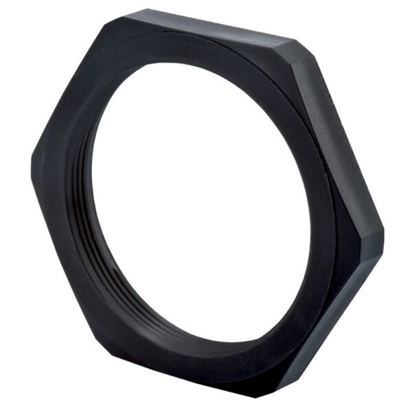 Black Nylon Locking Nut PG 7 / 1/4" NPT - Cord Grip Accessories | NP-07-BK
