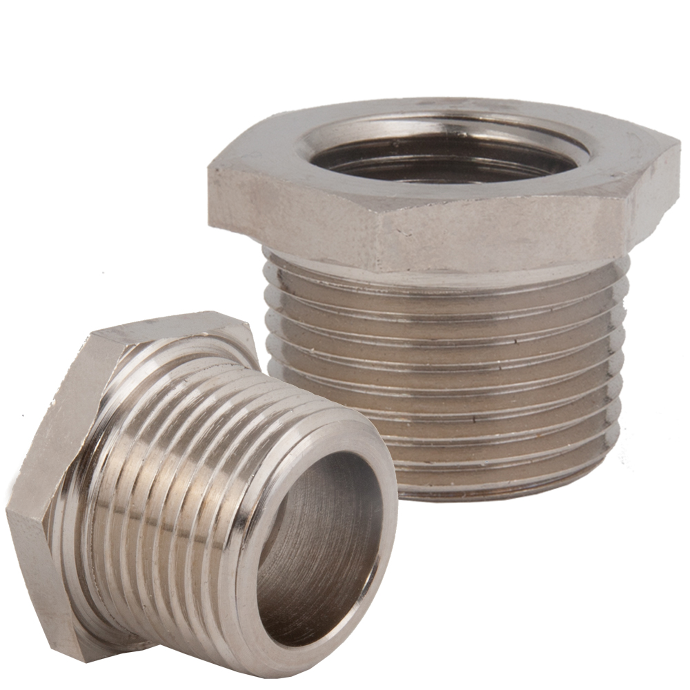 Thread Reducers | Hex Nickel Plated Brass Reducers
