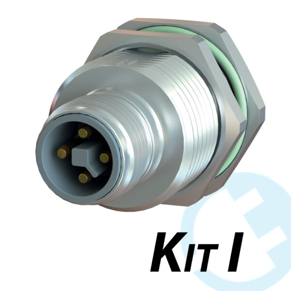 M12 Power Rear Single Hole Mount Connector - Kit I | RSM11KL1416