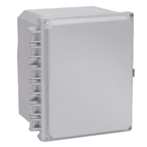 Polycarbonate Enclosure 10" x 8" x 4" | Hinged Opaque Four Screw Cover  | SH10084HF