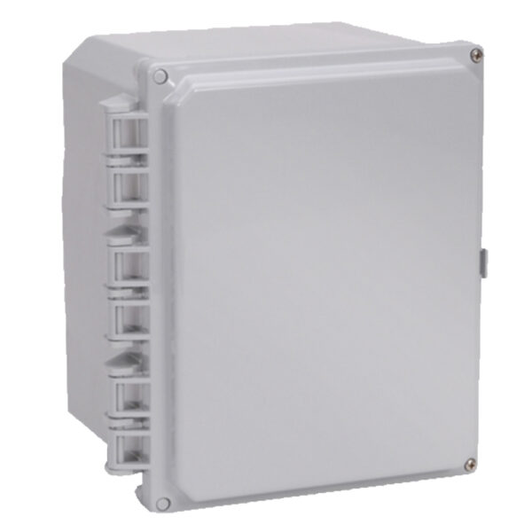 Polycarbonate Enclosure 10" x 8" x 4" | Hinged Opaque Four Screw Cover  | SH10084HF