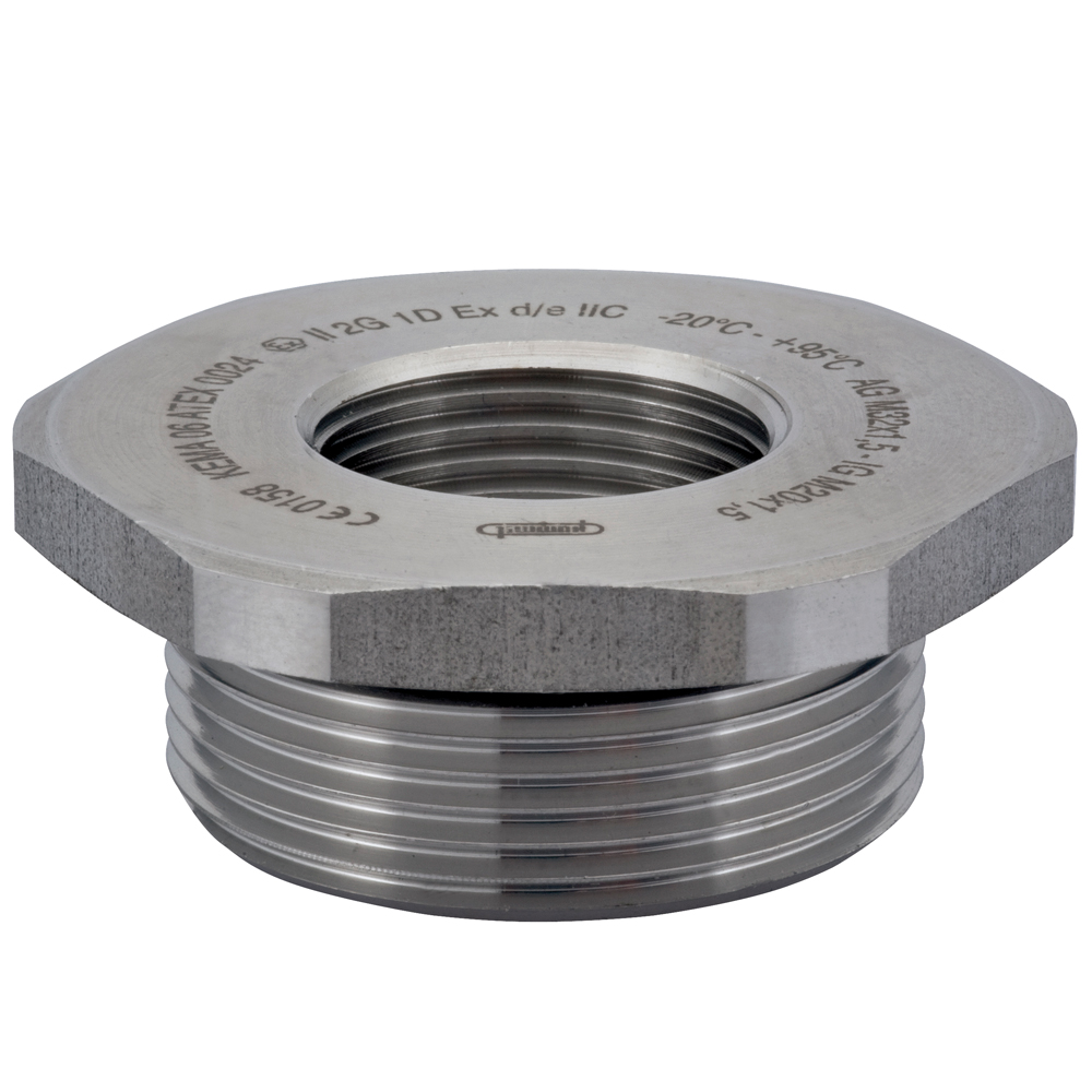 316L Stainless Steel M16 x 1.5 to M12 x 1.5 Reducer | RM-1612-6X-D