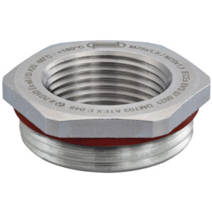 Nickel Plated Brass Thread Reducer M16 x 1.5 to M12 x 1.5 | RM-1612-MX-S