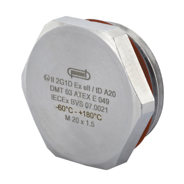 Nickel Plated Brass Hex Plug PG 9 With Silicone O-Ring | 1.199.0900.01