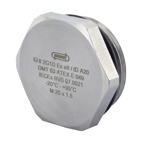 Nickel Plated Brass Hex Plug PG 13 / 13.5  With Buna-N O-Ring | 1.197.1300.01