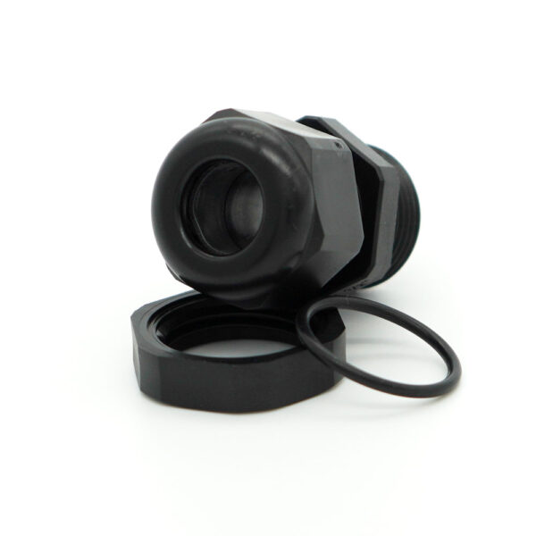 1/2" NPT Black Nylon Standard Dome Cable Gland | Pre-Packaged with Locking Nut O-Ring | PNR-CD13NABK - Image 5