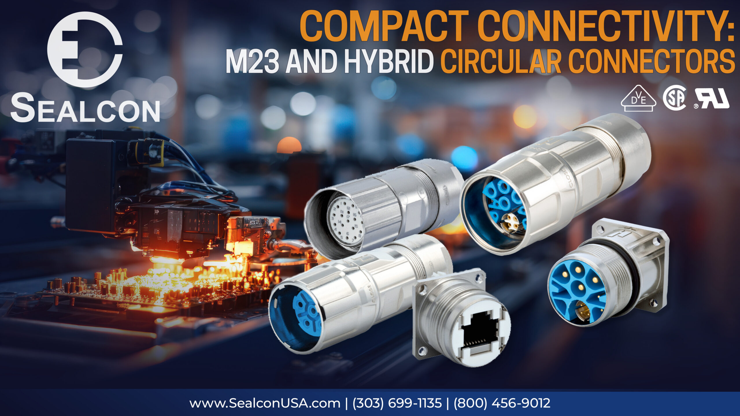 Compact Connectivity: M23 and Hybrid Circular Connectors