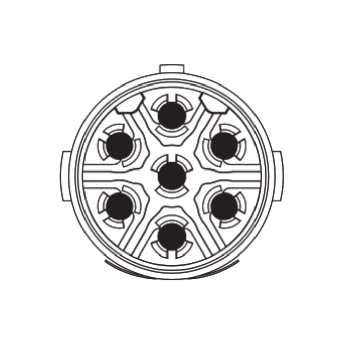 M16 Connector 6-Pole 6+PE Pin Insert without contacts | S7.003.961.101