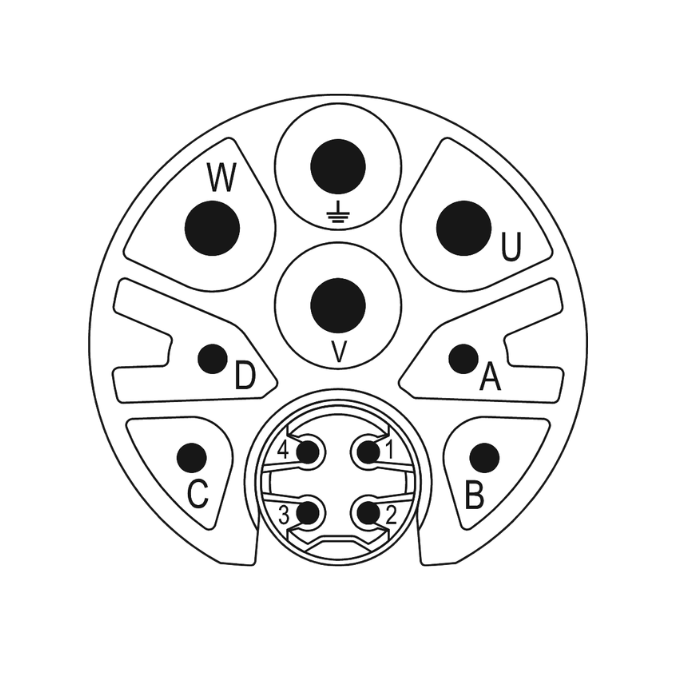 Insert 12-Pole Contacts & Configurations M23 Hybrid Inserts